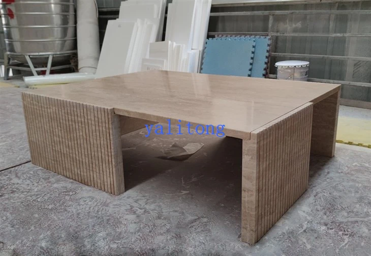 Square Travertine Coffee Table