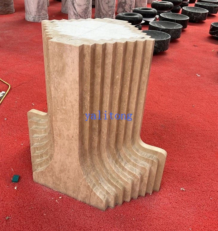 Bwrdd Coffi Travertine Vintage