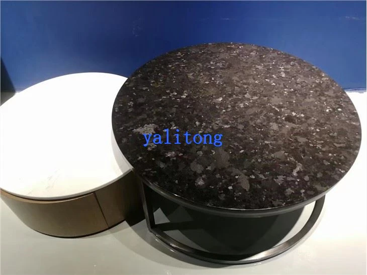 Angola Tabl Coffi Antique Gwenithfaen Brown Tsieina